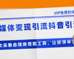 准哥自媒体变现引流抖音引流+爆文采集自媒体借助工具，让你事半功倍（附素材）