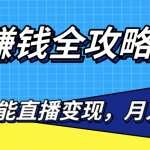 直播赚钱全攻略，0粉丝流量玩法，普通人也能直播变现，月入10万+（25节视频）