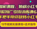 狼叔小红书爆款推广引流训练课6.0，手把手带你玩转小红书