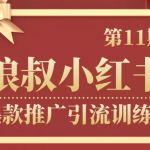 狼叔小红书爆款推广引流训练课第11期，手把手带你玩转小红书