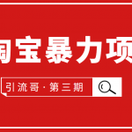 引流哥·第3期淘宝暴力项目：每天10-30分钟的空闲时间，有淘宝号，会玩淘宝