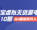 淘宝虚拟无货源电商第10期：从0基础到月入N万，全程实操，可批量操作