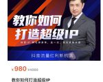 教你如何打造超级IP，抖音流量红利新机遇（价值980元）