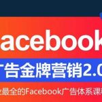 FACEBOOK广告营销体系化教程，FACEBOOK广告金牌营销2.0，行业最全的FACEBOOK广告体系课程