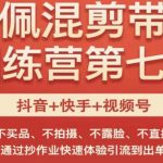 佩佩·短视频混剪带货训练营第七期，不买品、不拍摄、不露脸、不直播，通过抄作业快速体验引流到出单