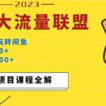 价值1980最新闲鱼大流量联盟玩法，单日引流200+，稳定日入1000+