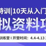 虚拟资料项目新手特训，10天从入门到精通，保姆级实操教学