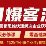 引爆客流，用裂变营销思维快速解决企业获客难题，老板必修课，零基础新手