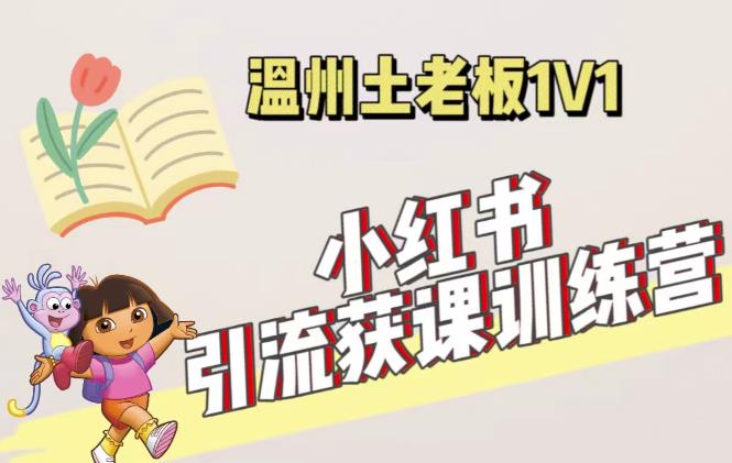 小红书1对1引流获客训练营：账号、内容、引流、成交（价值3999元）