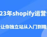 2023年SHOPIFY运营课，7天让你独立站从入门到精通（价值1980元）