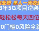 2023年最新自动裂变5G创业粉项目，日进斗金，单天引流100+秒返号卡渠道+引流方法+变现话术【揭秘】