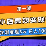 抖音小店高效变现训练营（第一期）,实测变现5W，日入1000【揭秘】