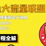 价值1980最新闲鱼大流量联盟骚玩法，单日引流200 ，稳定日入1000 【第二期】