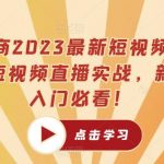 推易电商2023最新短视频直播玩法课，短视频直播实战，新手小白入门必看！