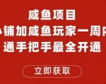 闲鱼项目鱼小铺加闲鱼玩家认证一周内开通，手把手最全开通