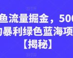 闲鱼流量掘金，500%的暴利绿色蓝海项目【揭秘】