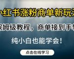 小红书涨粉商单新玩法，保姆级教程，商单接到手软，纯小白也能学会【揭秘】