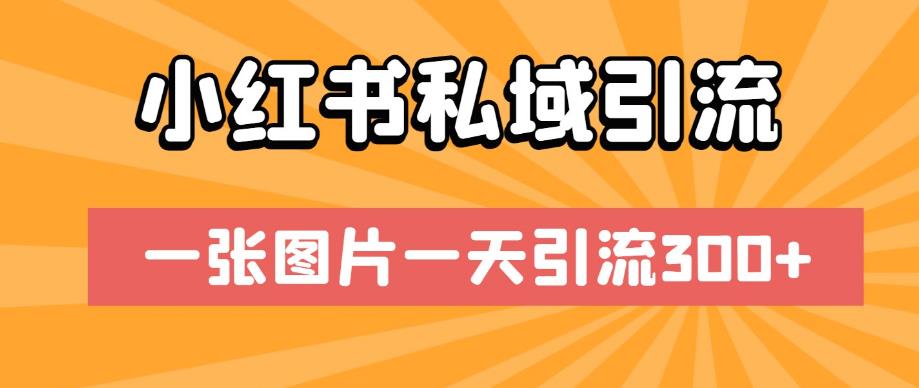 小红书私域引流，一张图片一天引流300+【揭秘】