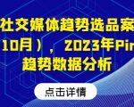 阿甘·社交媒体趋势选品案例（更新23年10月），2023年PINTEREST趋势数据分析