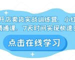 小红书开店卖货实战训练营，小红书入门到精通课，7天时间实现快速变现