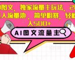 AI图文，独家流量主玩法，20篇进入流量池，简单粗暴，轻松日入500+【揭秘】