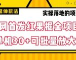 全网首发红果免费短剧掘金项目，单机30+可批量放大【揭秘】