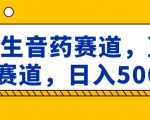 养生音药赛道，蓝海赛道，日入500+【揭秘】