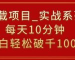 挂载项目，小白轻松破1000，每天10分钟，实战系列保姆级教程【揭秘】