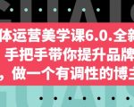 自媒体运营美学课6.0.全新升级，手把手带你提升品牌审美，做一个有调性的博主