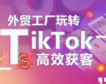 外贸工厂玩转TIKTOK高效获客，多种引流方式与账号定位技巧，拆解爆款短视频打造成功案例