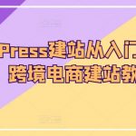 WORDPRESS建站从入门到精通，跨境电商建站教程