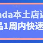 LAZADA本土店课程，新品1周内快速出单