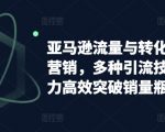 亚马逊流量与转化提升整合营销，多种引流技巧讲解助力高效突破销量瓶颈