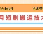 7月最新短剧搬运技术，搭配去重软件操作