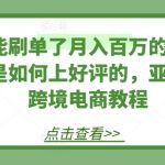 不能刷单了月入百万的卖家们是如何上好评的，亚马逊跨境电商教程