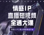 情感IP直播短视频全通大课，普通人IP之路从情感赛道开始