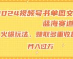 2024视频号书单图文蓝海赛道，火爆玩法，赚取多重收益，小白轻松上手，月入上万【揭秘】