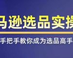 亚马逊选品实操课程，快速掌握亚马逊选品的技巧，覆盖亚马逊选品所有渠道