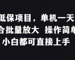 稳定低保项目，单机一天50+适合批量放大 操作简单 小白都可直接上手【揭秘】