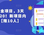 货币掘金项目，3天卖了2720！新项目内测组【限10人】