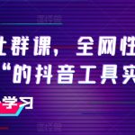 抖音社群课，全网性价比“第二“的抖音工具实战课