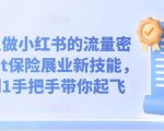 保险人做小红书的流量密码，Get保险展业新技能，从0到1手把手带你起飞