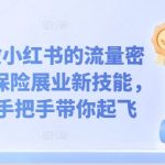 保险人做小红书的流量密码，Get保险展业新技能，从0到1手把手带你起飞