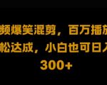 视频号零门槛，爆火视频搬运后二次剪辑，轻松达成日入1k【揭秘】