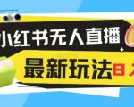 小红书无人直播，全新变现最新玩法，日入1k