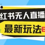 小红书无人直播，全新变现最新玩法，日入1k