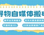 得物自媒体搬砖，万播收益100+，官方大额流量扶持，100粉丝就能接广告变现