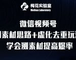 视频号连怼技术-测素材思路和上下虚化去重玩法-梅花实验室社群专享