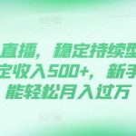 DY无人直播，稳定持续型项目，单号稳定收入500+，新手小白都能轻松月入过万【揭秘】