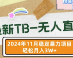 【最新TB-无人直播】11月最新，打造你的日不落直播间，轻松月入过W【揭秘】